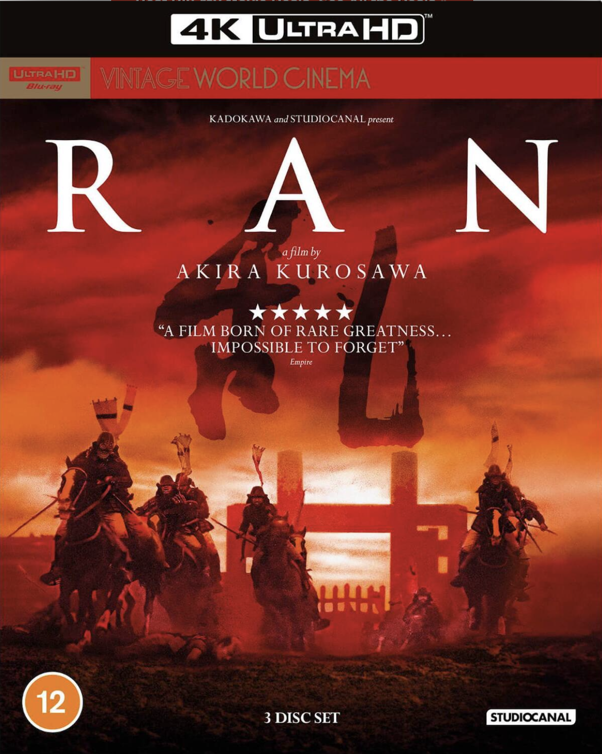 (standard) Ran (Studio Canal 4k UHD / Blu-Ray Region B)