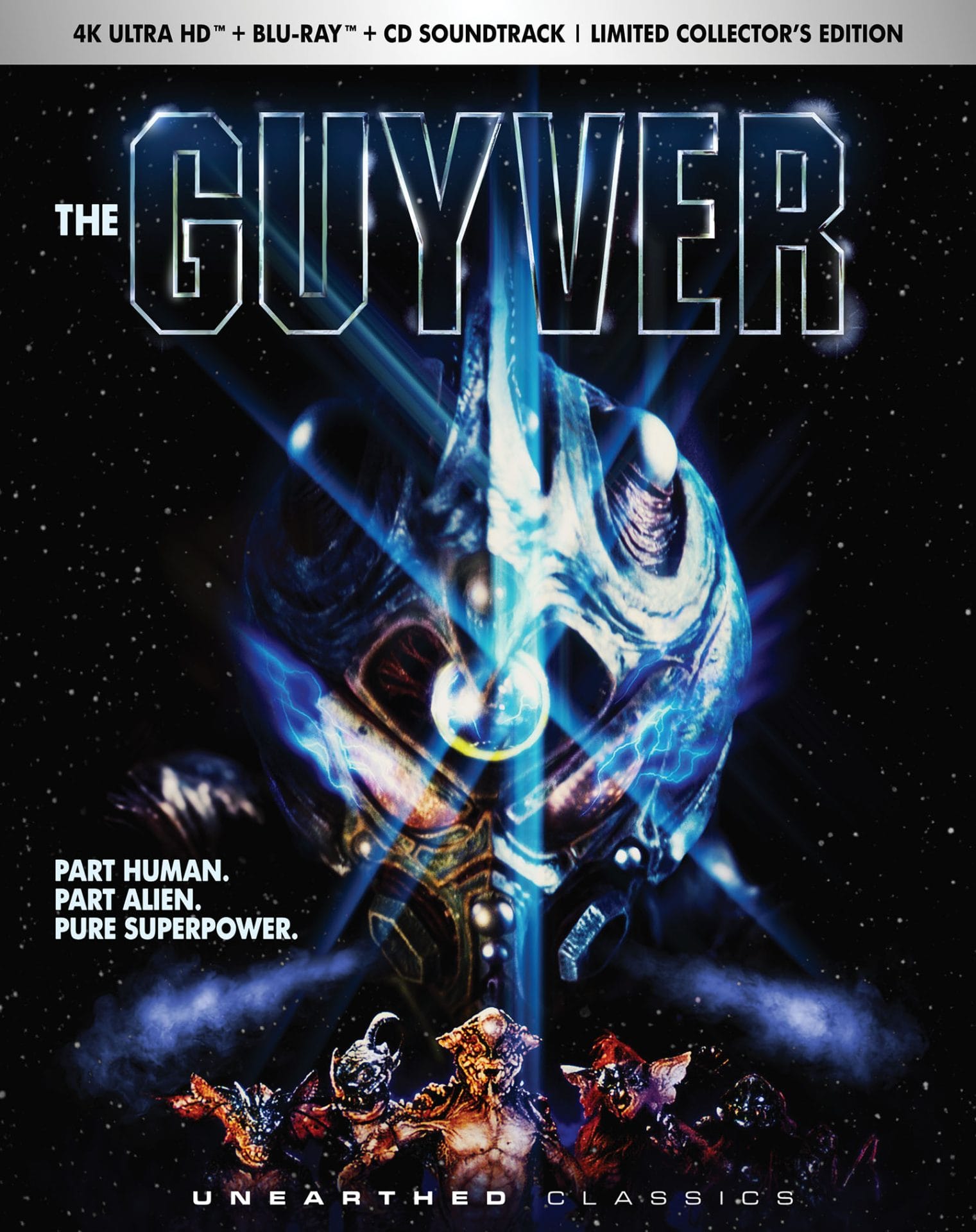 4k UHD Guyver (Unearthed) (3 Disc 4k UHD/ Blu-Ray / CD)