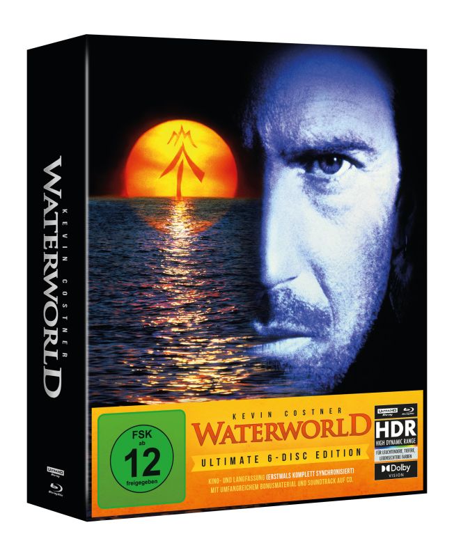 (LE Plaion 6 Disc Boxset) Waterworld (4k UHD All Region / Blu-Ray Region B / CD)