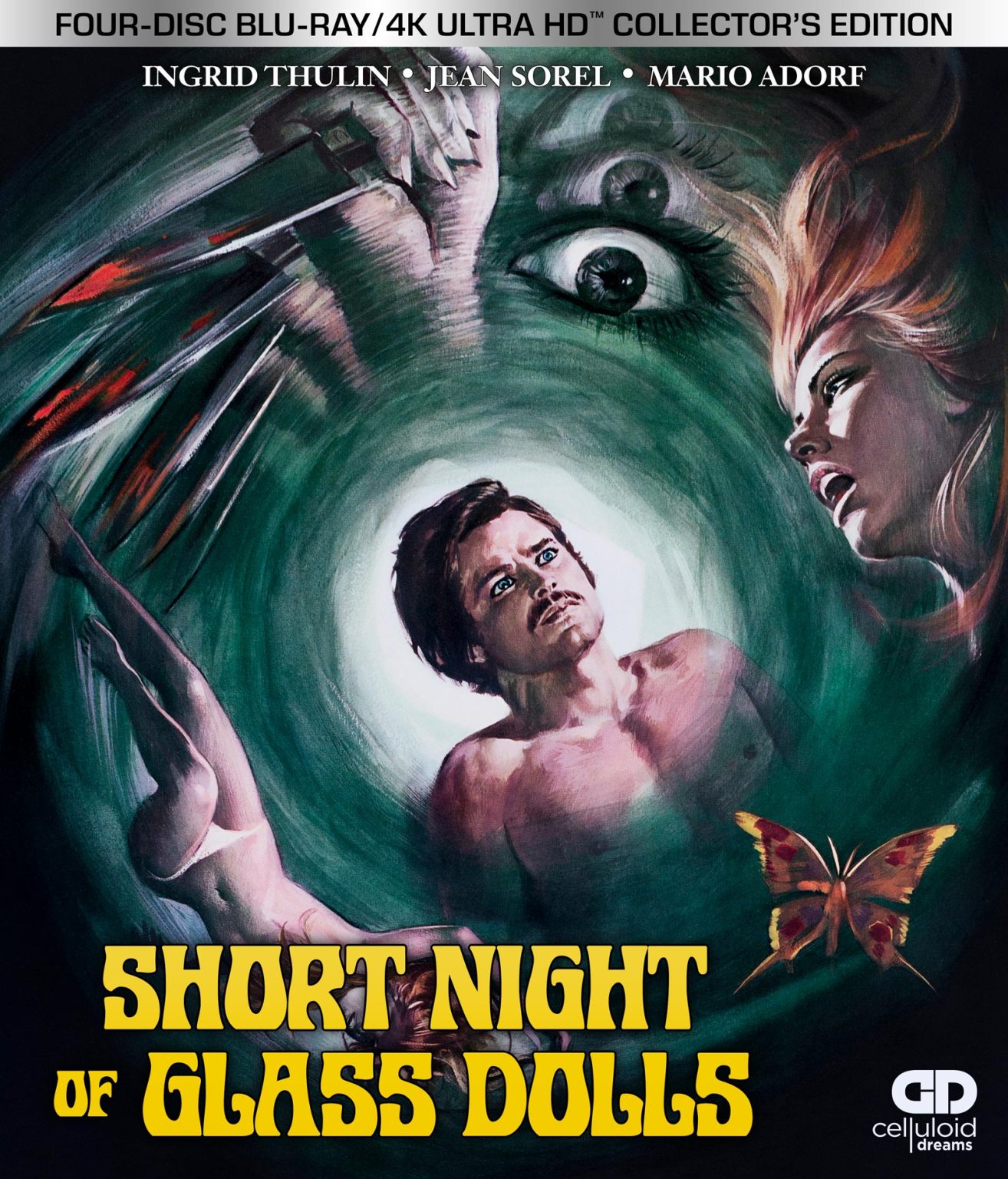 (Intl Customers Only) Short Night of Glass Dolls (Celluloid Dreams 4 Disc 4k UHD / Blu-Ray)