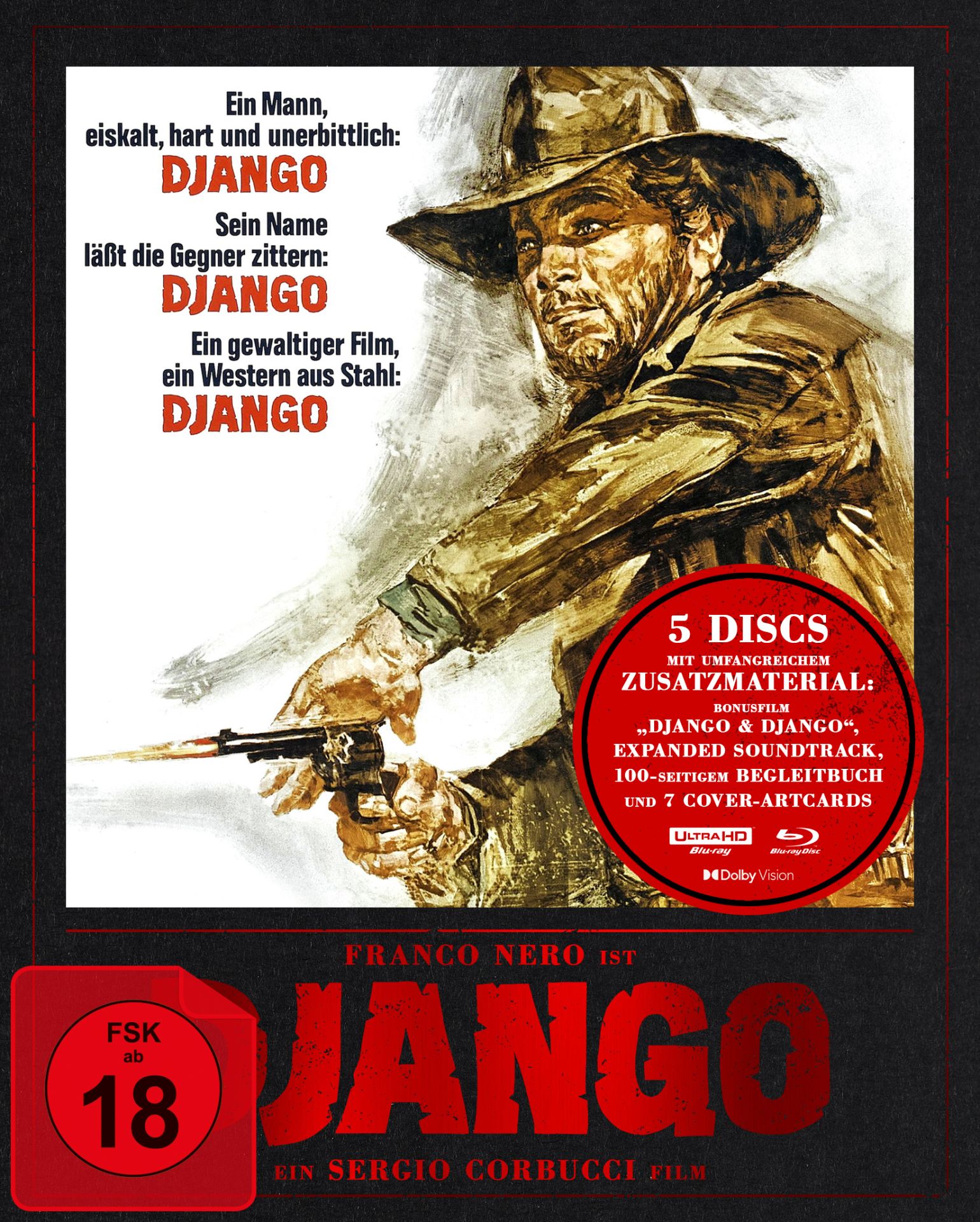 Django (Plaion 5 Disc Special Edition 4k UHD / CD / Blu-Ray Region B)